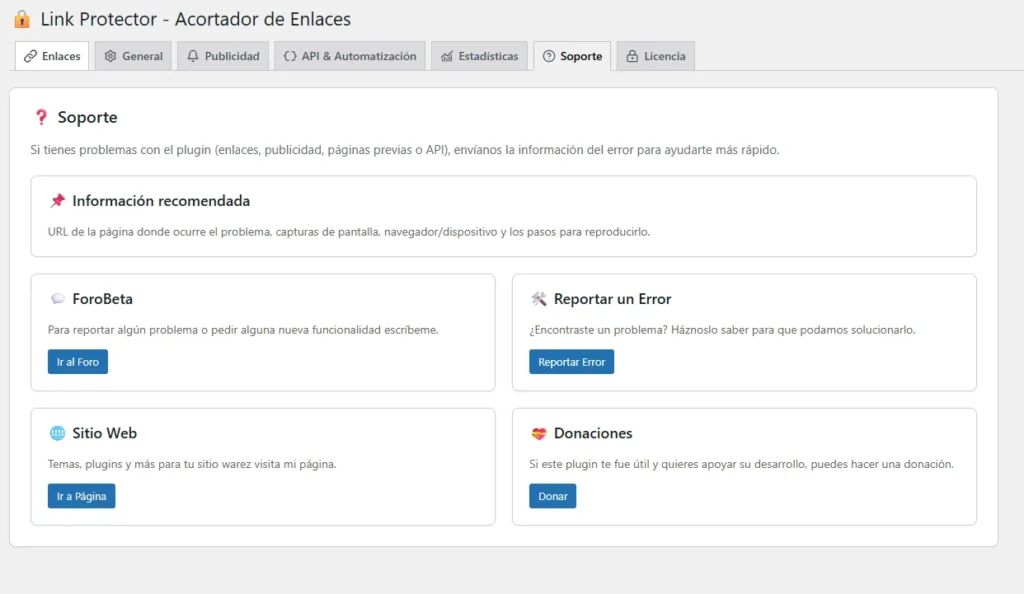 Link Protector – Acortador de Enlaces